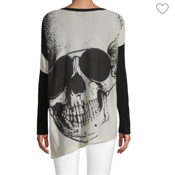 360 CASHMERE Giant Jacket Skull Back Cashmere Sweater - Picture 1 of 7